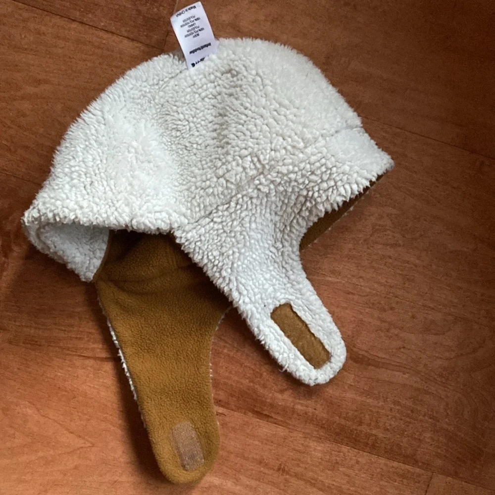 carhartt Sherpa hat infant toddler fleece soft warm winter camel Velcro snow